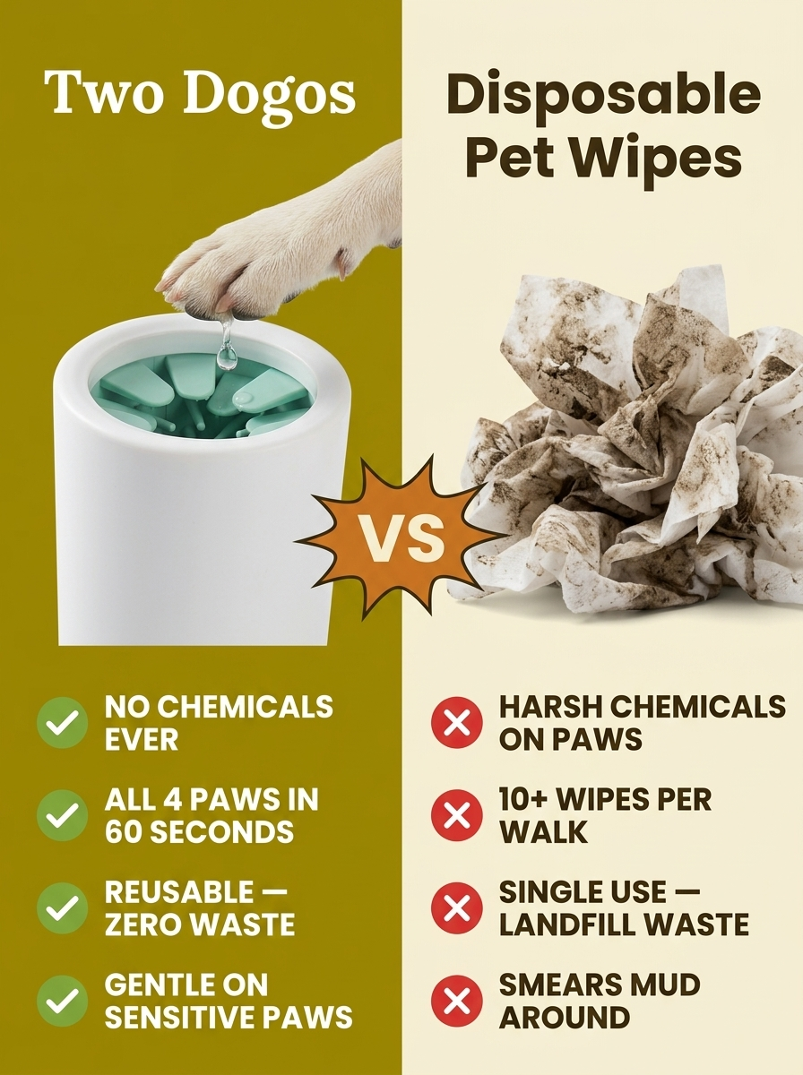 Portable Paw Cleaner Cup - Soft Silicone Comb