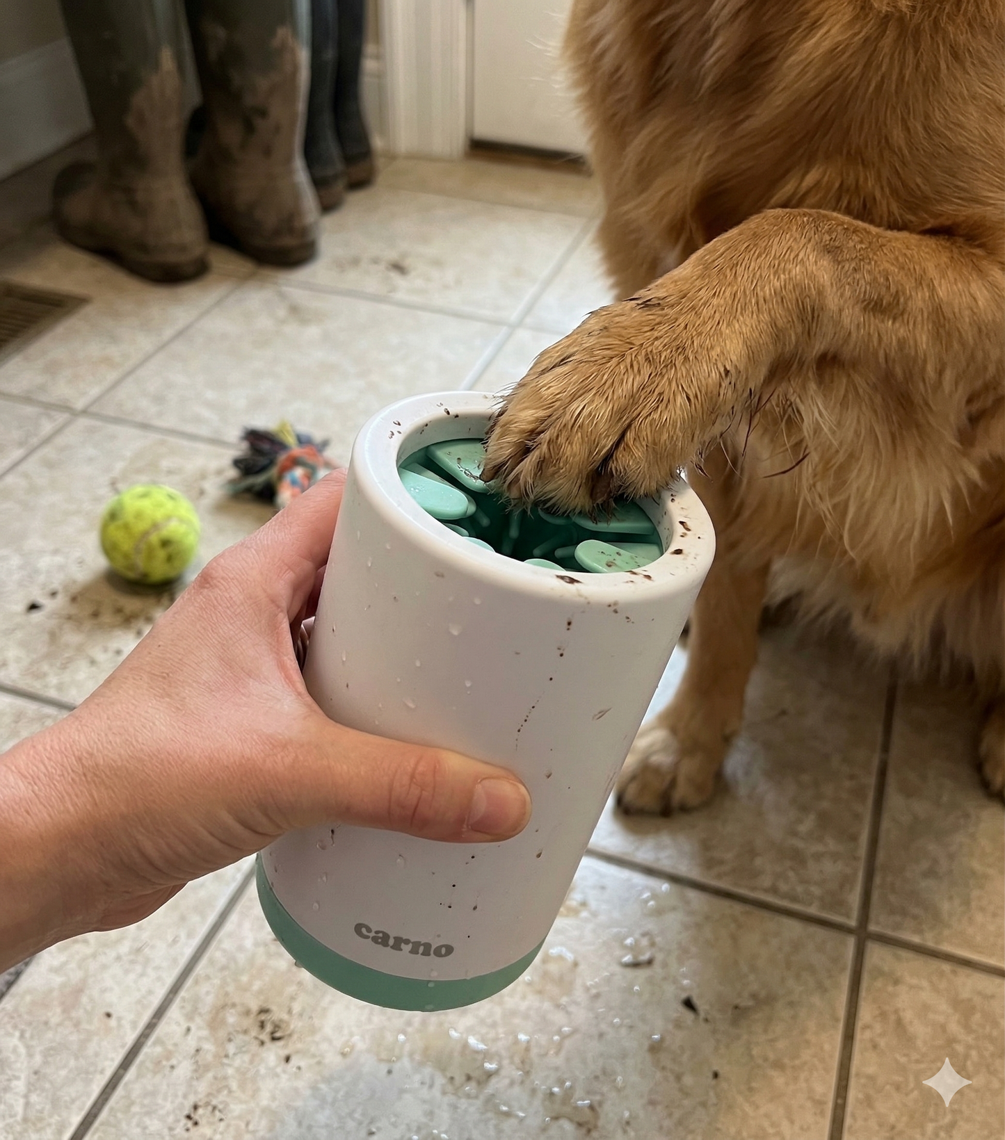 Portable Paw Cleaner Cup - Soft Silicone Comb